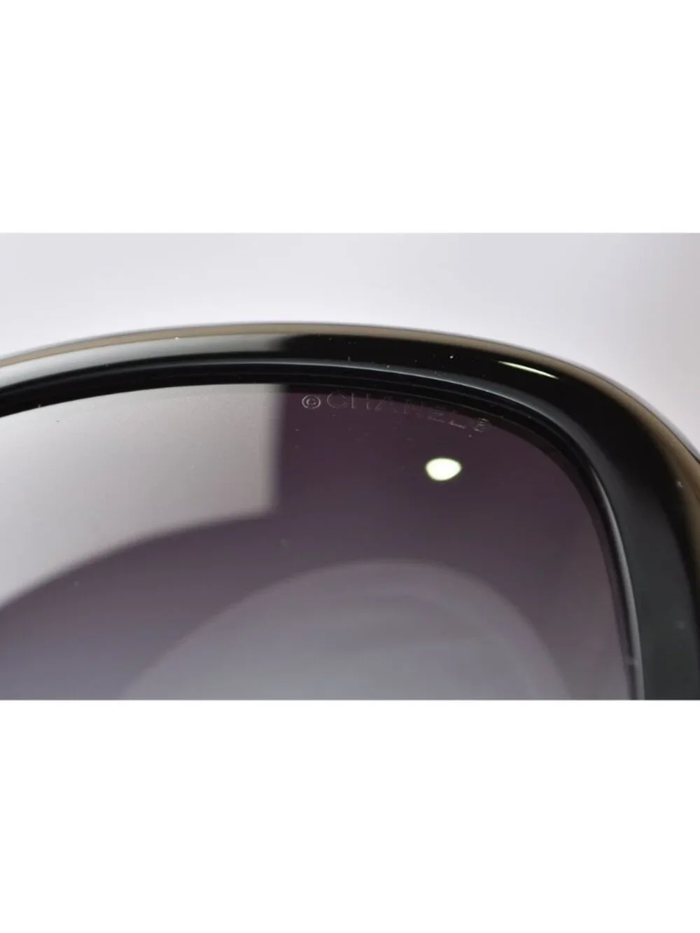 Chanel Sunglasses Eyewear CC Logo Ribbon Motif White Black Acetate